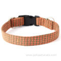 Eco Friendly Sanding Plaid Luxury Pet Cat Collars